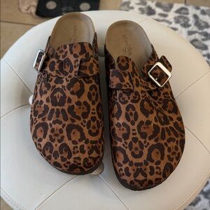Leopard Print Clogs